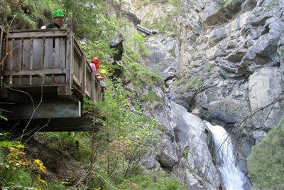 Galitzenklamm gorge on the bike road from Dobbiaco to Lienz